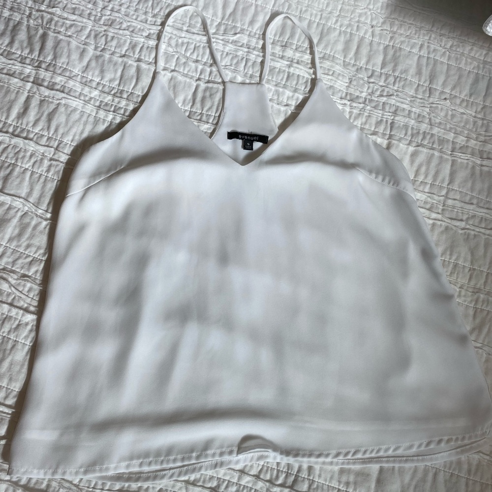White Racerback Polyester Tank - Picture 2 of 4